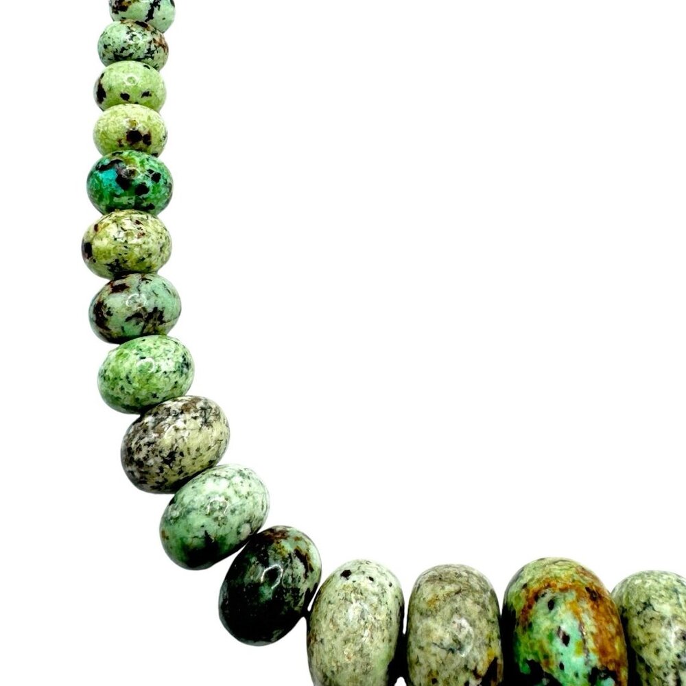 Jay King DTR Sterling Silver African Turquoise Beaded Necklace Statement Design - Picture 4 of 8